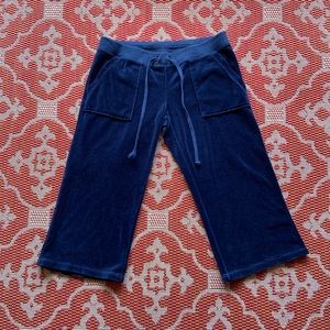Navy Blue Juicy Couture Terry Capri Pants